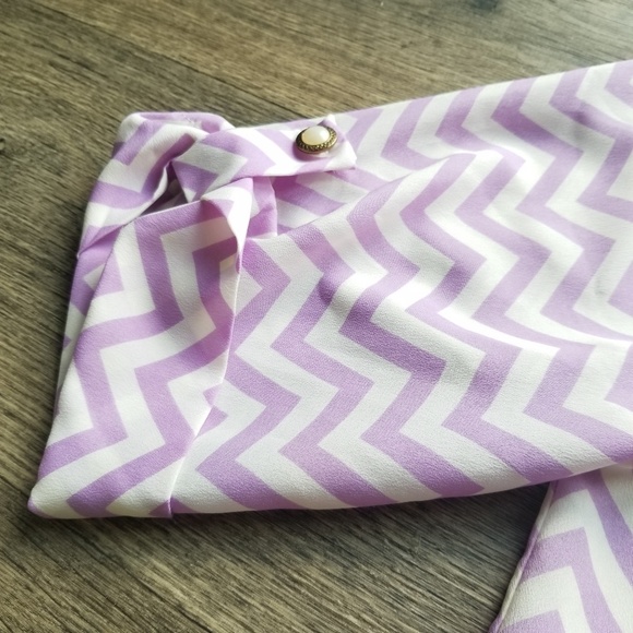 (EUC) VESTIQUE | Lilac+White Shift Dress - Picture 4 of 5